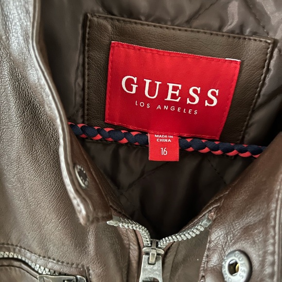 Guess Faux-Leather Men’s Moto Jacket - Picture 5 of 9